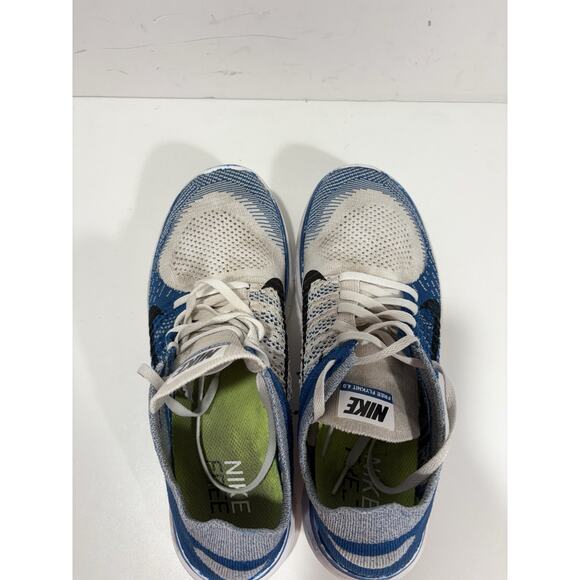 Nike Free 4.0 Flyknit Running Shoes - 631053-104 - Military Blue / White - Sz 10 main image 6